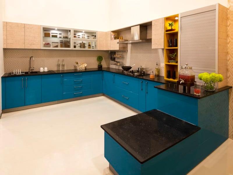 Sandy Shore U-Shaped Modular Kitchen